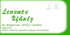 levente ufholz business card